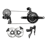 SRAM Force AXS 2X E1 Electronic HRD groupset (Left Right Shift/Hyd ED FM, Chain Force 114l, RD 36T wbatt, FrontDer wbatt, Paceline A2 CL 160mm,Charger,QuickStart Guide)
