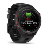 Garmin Approach S70, 47 mm, Black/Red Ceramic Bezel with Black Silicone Band