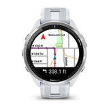 Garmin Forerunner 965, Titanium Bezel with Whitestone Case and Whitestone/Powder Gray Silicone Band