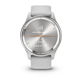 Garmin vívomove Trend, Silver Stainless Steel Bezel with Mist Gray Case and Silicone Band