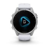 Garmin fenix 8, 43 mm, AMOLED, Silver with Whitestone Silicone Band