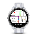 Garmin Forerunner 965, Titanium Bezel with Whitestone Case and Whitestone/Powder Gray Silicone Band