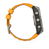 Garmin fenix 8, 51 mm, AMOLED, Sapphire, Titanium with Spark Orange/Graphite Silicone Band