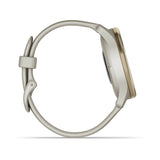 Garmin vívomove Trend, Cream Gold Stainless Steel Bezel with French Gray Case and Silicone Band