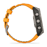Garmin fenix 8, 47 mm, AMOLED, Sapphire, Titanium with Spark Orange/Graphite Silicone Band