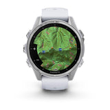 Garmin fenix 8, 43 mm, AMOLED, Silver with Whitestone Silicone Band