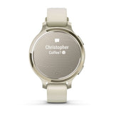 Garmin Lily 2 Active, Lunar Gold with Bone Silicone Band