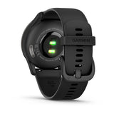 Garmin vívomove Trend, Slate Stainless Steel Bezel with Black Case and Silicone Band