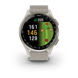 Garmin Approach S50, Cream Gold Aluminum Bezel with Ivory Nylon Band