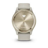 Garmin vívomove Trend, Cream Gold Stainless Steel Bezel with French Gray Case and Silicone Band