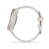 Garmin vívomove Trend, Peach Gold Stainless Steel Bezel with Ivory Case and Silicone Band