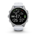 Garmin fenix 8, 43 mm, AMOLED, Silver with Whitestone Silicone Band