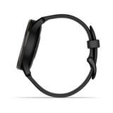 Garmin vívomove Trend, Slate Stainless Steel Bezel with Black Case and Silicone Band
