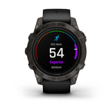 Garmin epix Pro (Gen 2), Sapphire Edition  47 mm, Carbon Gray DLC Titanium with Black Band