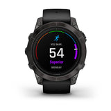 Garmin epix Pro (Gen 2), Sapphire Edition  47 mm, Carbon Gray DLC Titanium with Black Band