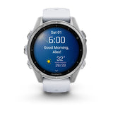 Garmin fenix 8, 43 mm, AMOLED, Silver with Whitestone Silicone Band