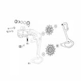 DER PART SRAM PULLEY COVER/SKID KIT X0 EAGLE AXS w/HARDWARE UPPR & LOWR OUTER LINK w/BUSHINGS/BOLTS BK T-TYPE
