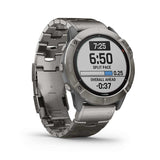 Garmin, fenix 6X Pro Solar, Watch, Watch Color: Black, Wristband: Grey - Titanium, 010-02157-23