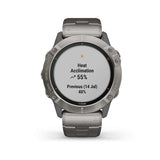 Garmin, fenix 6X Pro Solar, Watch, Watch Color: Black, Wristband: Grey - Titanium, 010-02157-23