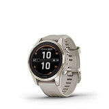 Garmin Fenix 7S Pro Sapphire Solar, Soft Gold w/Light Sand Band