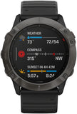 Garmin Fenix 6X Sapphire GPS Watch Carbon GRAY/Black