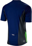 TYR Competitor MultiSport Top Navy/GRAY Short Sleeve Men's