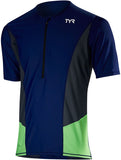 TYR Competitor MultiSport Top Navy/GRAY Short Sleeve Men's