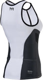 TYR Competitor Singlet MultiSport Top White/GRAY Sleeveless WoMen's