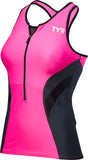 TYR Competitor Tank MultiSport Top Pink/GRAY Sleeveless WoMen's